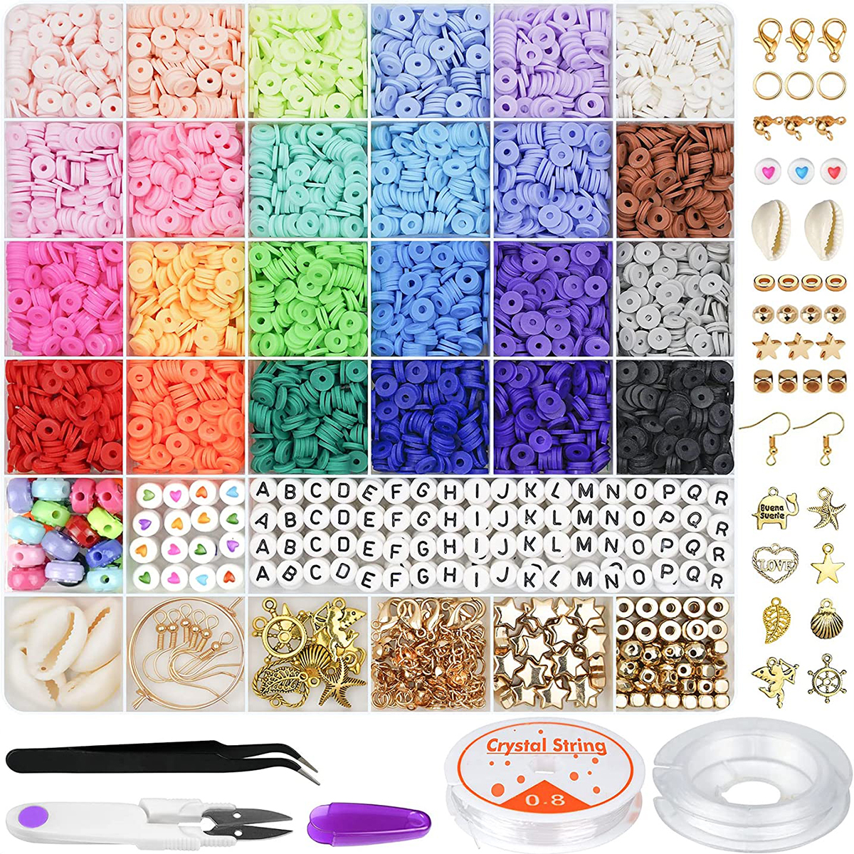 Jewelry Making Degree - 6000 Pcs 24 Colors Flat Round
