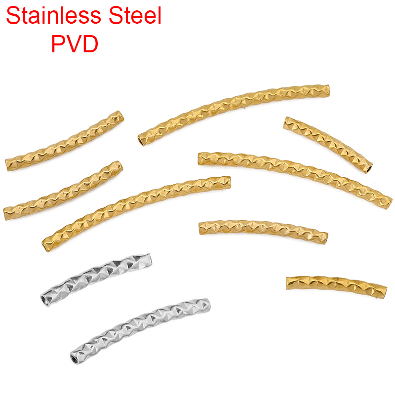 Jewelry Making Equipment - 10pcs PVD Stainless Steel Curved Spacer