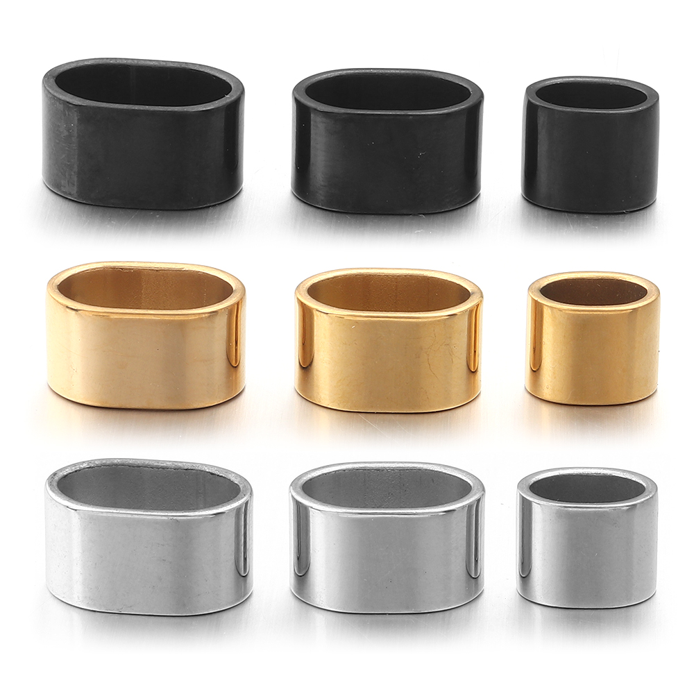 Jewelry Making Metals - 6pcs Flat Stainless Steel Tube Slider