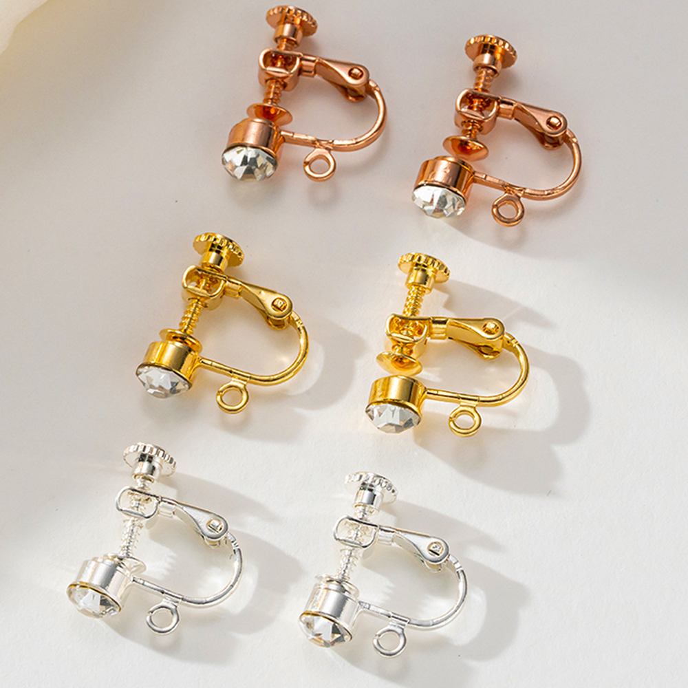 Jewelry Making Supplies - 10pcs Brass Clip on Earring Converter