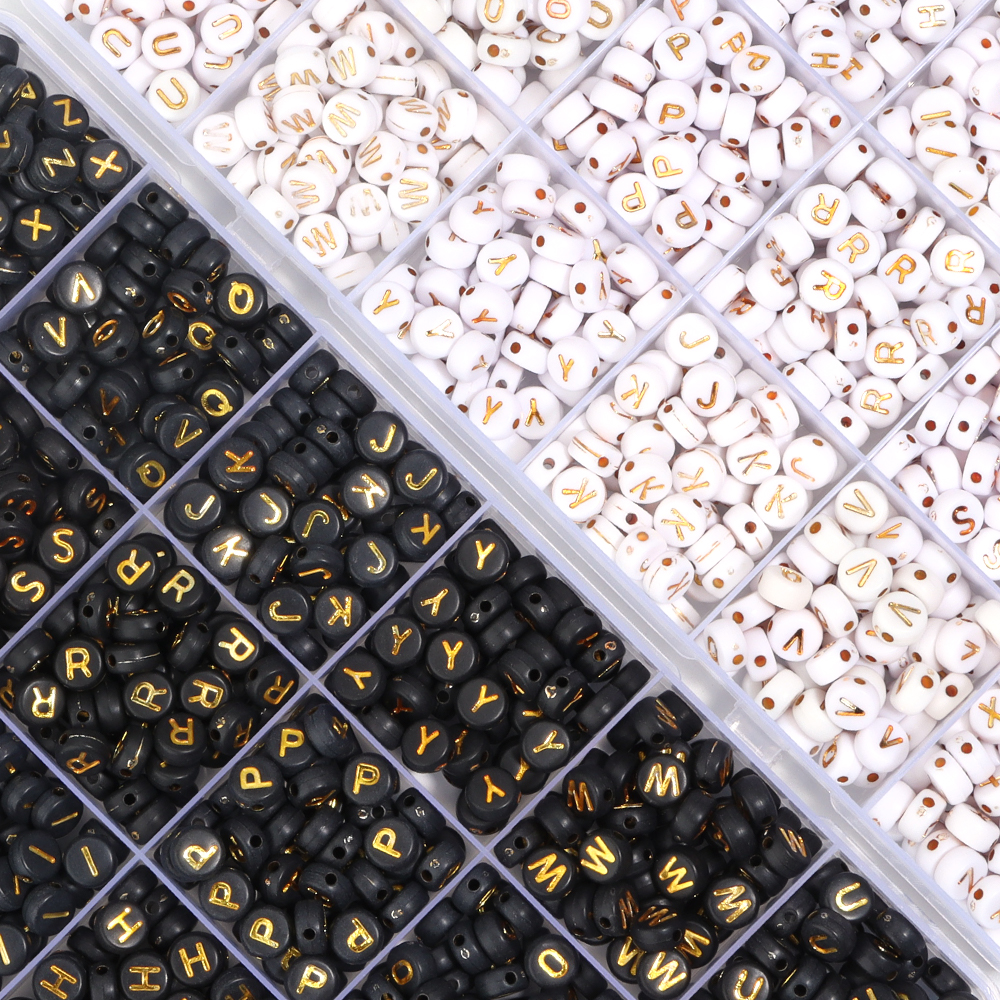 Jewelry Making Degree - 1200pcs/box Acrylic Letter Beads Set English