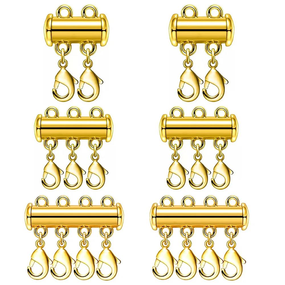 Jewelry Making Metals - 2pcs Multi Strand Necklace Layer Lobster