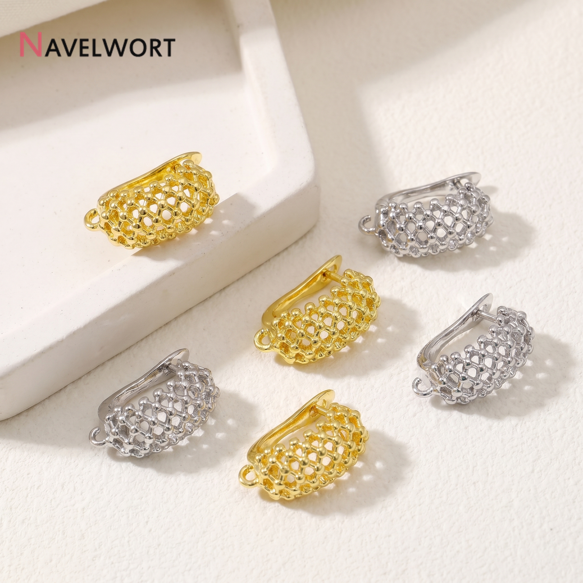 Jewelry Making Supplies - 18K Gold Plated Brass Hollow Shvenzy
