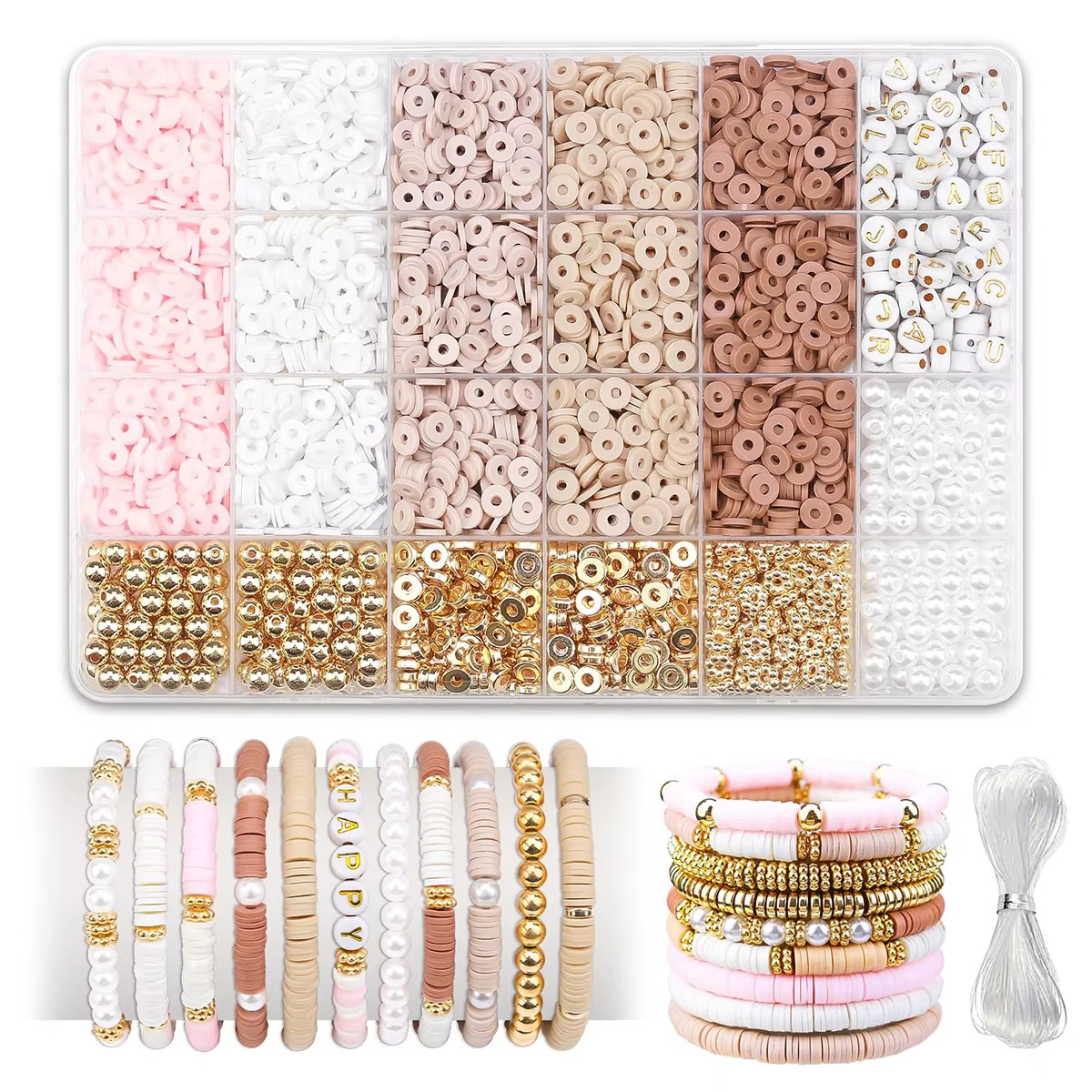 1970pcs light pink clay bead s - Jewelry Making Degree recension och pris