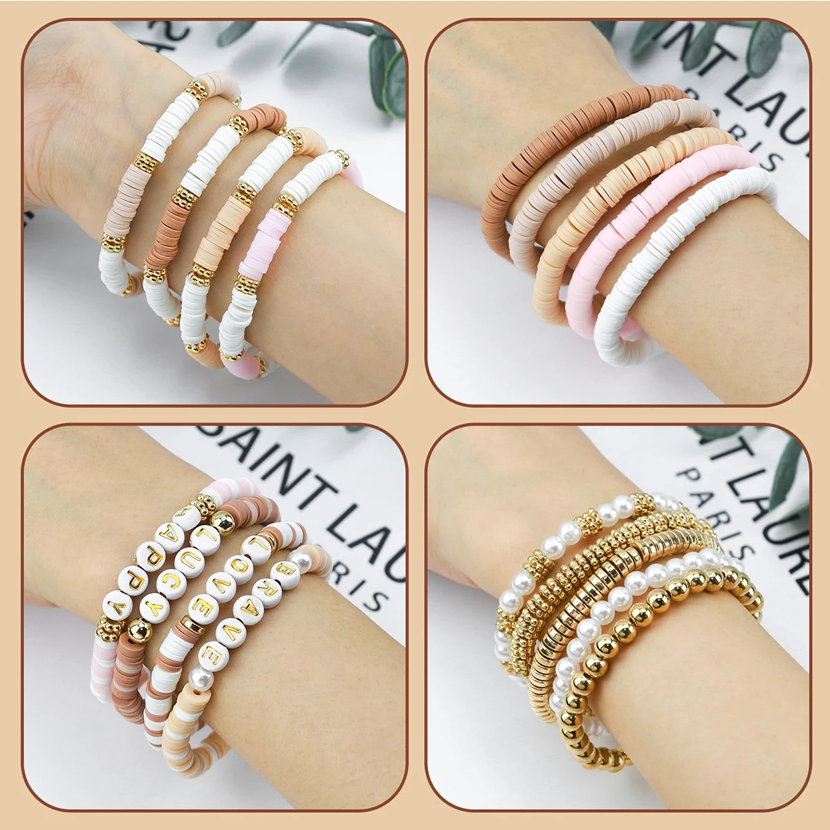 1970pcs light pink clay bead s - Jewelry Making Degree recension och pris
