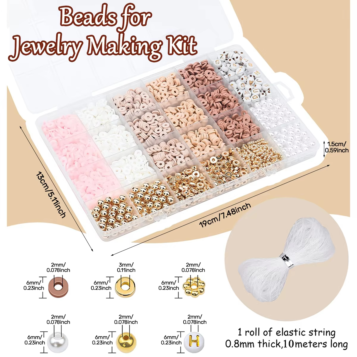 1970pcs light pink clay bead s - Jewelry Making Degree recension och pris