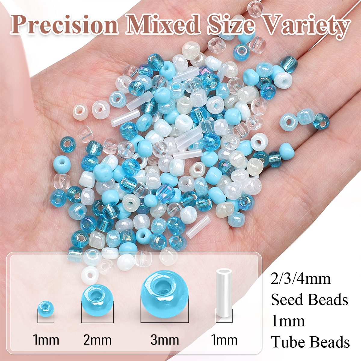 24 Grid Mixed Size Glass Seed  - Jewelry Making Degree recension och pris