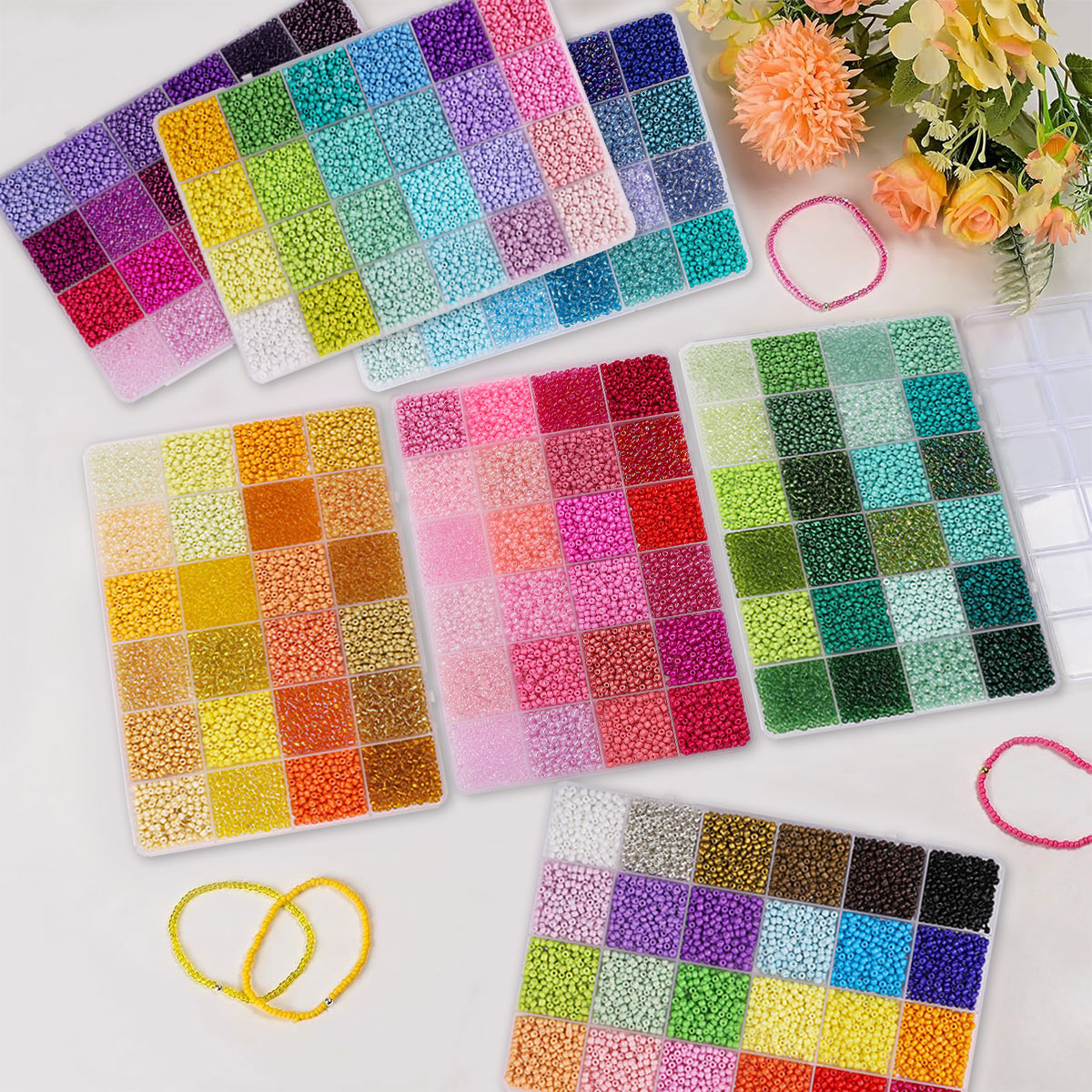 5200pcs 3mm Glass Seed Beads K - Jewelry Making Degree recension och pris