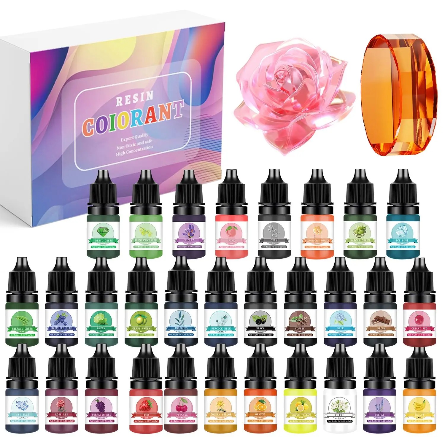 30Colors 5ml Epoxy Resin Pigme - Jewelry Making Degree recension och pris