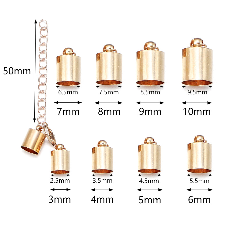 10Sets Leather Cord End Caps W - Jewelry Making Necklaces recension och pris