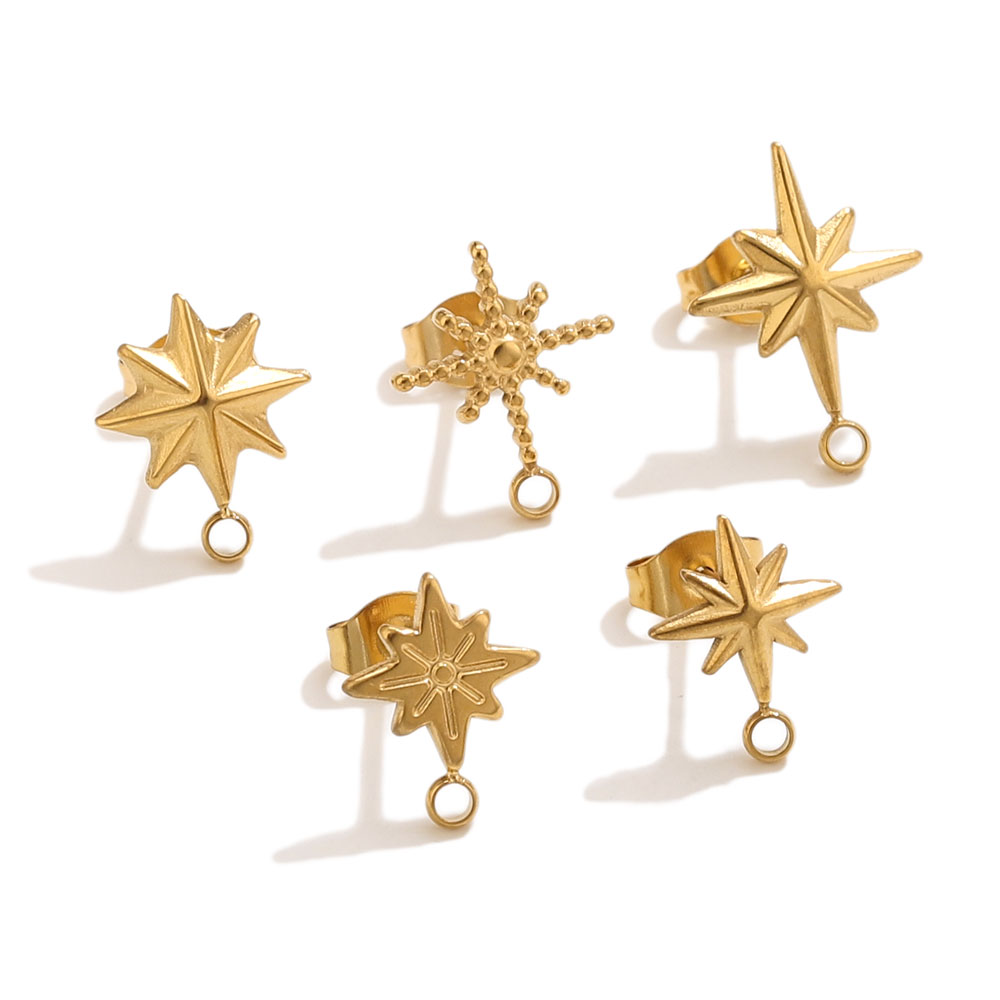 6pcs Stainless Steel Star Earr - Jewelry Making Tools recension och pris