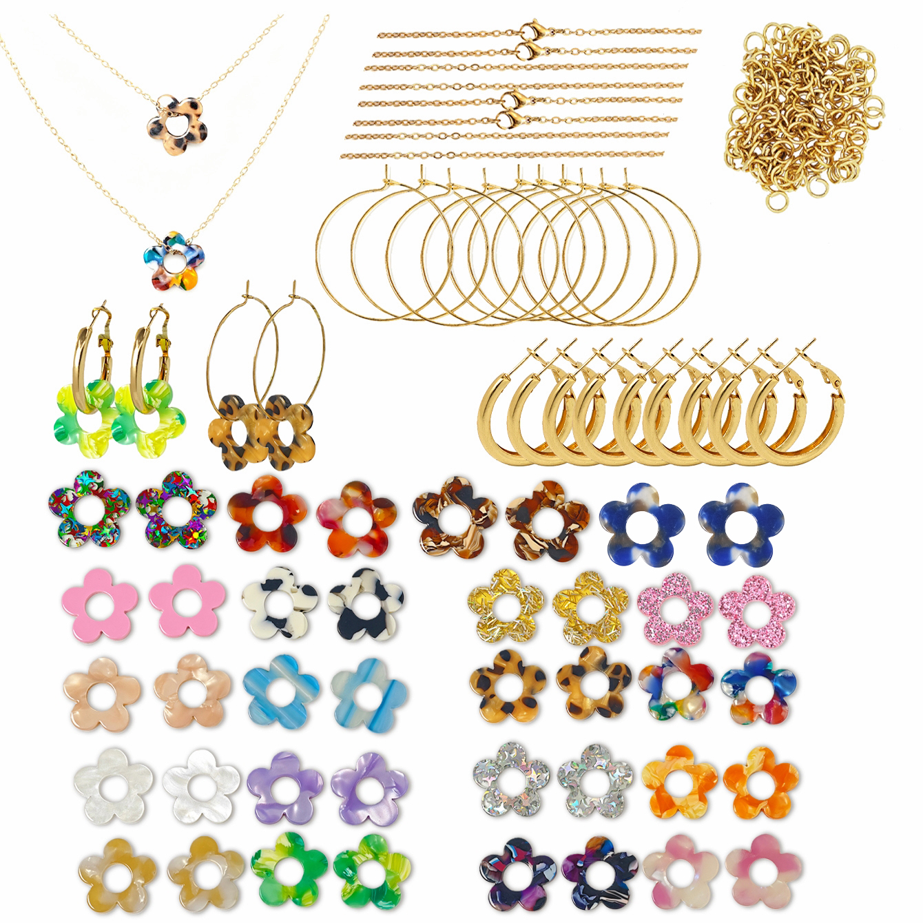 Cute Colorful Sequin Acrylic F - Jewelry Making Degree recension och pris