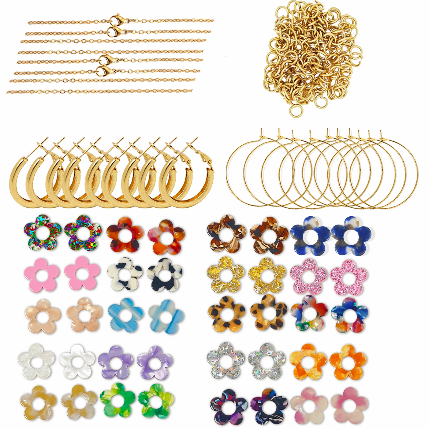 Cute Colorful Sequin Acrylic F - Jewelry Making Degree recension och pris