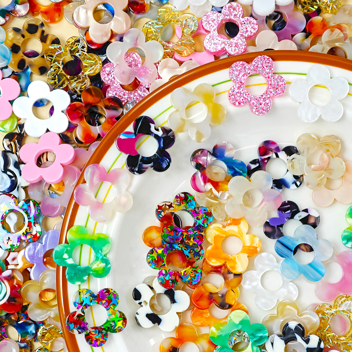 Cute Colorful Sequin Acrylic F - Jewelry Making Degree recension och pris