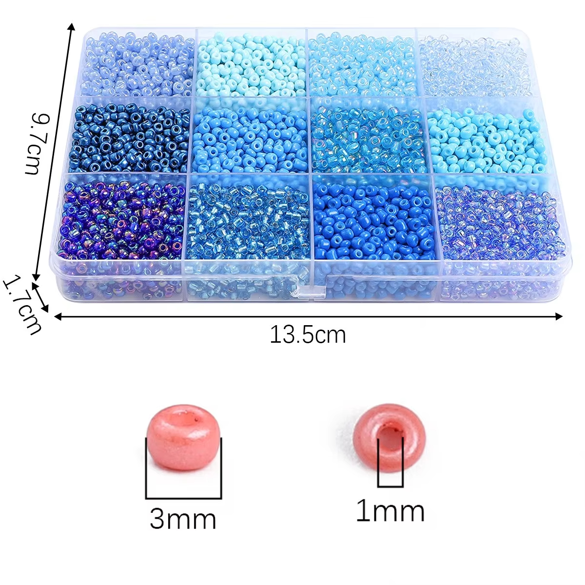 3600pcs 3mm Glass Seed Beads,  - Jewelry Making Degree recension och pris