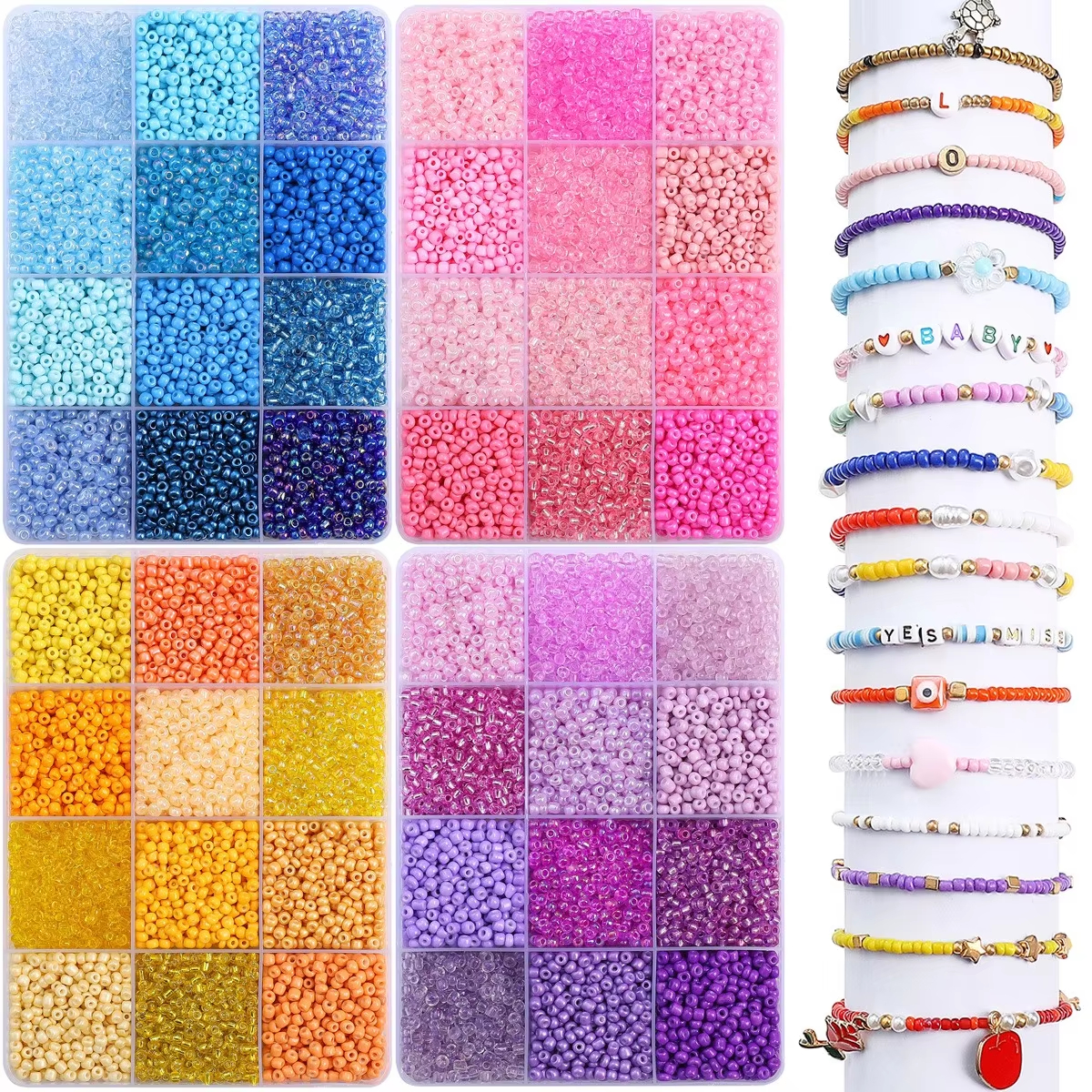 3600pcs 3mm Glass Seed Beads,  - Jewelry Making Degree recension och pris