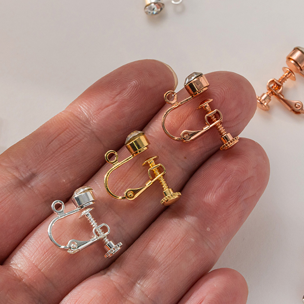 10pcs Brass Clip on Earring Co - Jewelry Making Supplies recension och pris