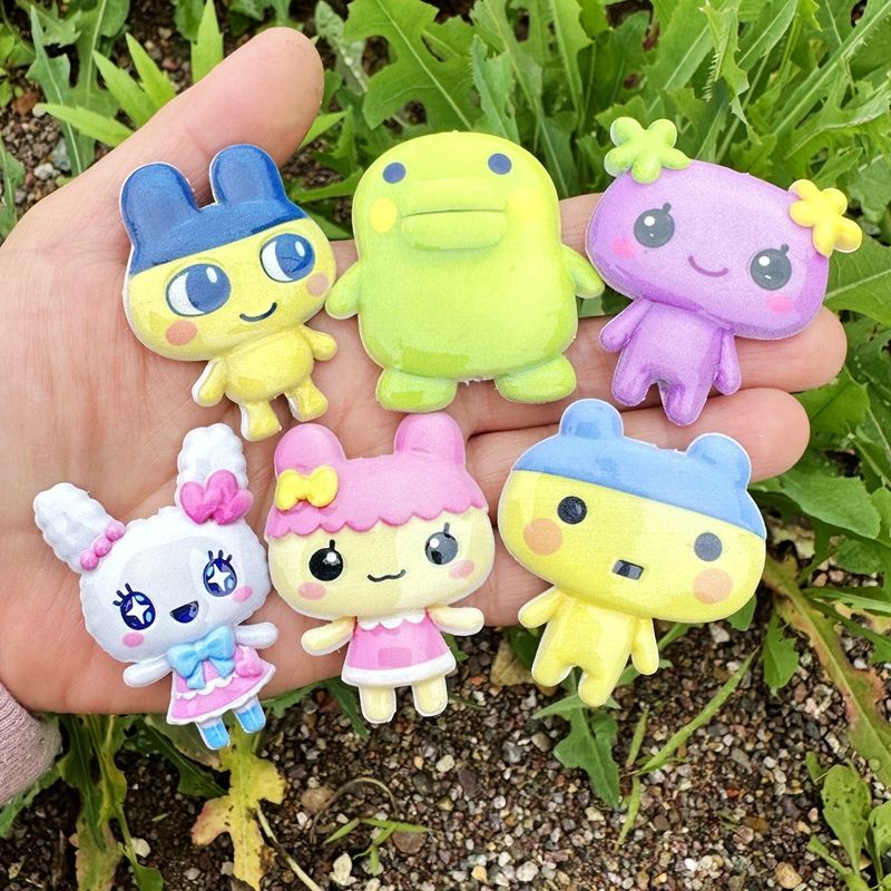 45mm Cartoon Tamagotchi double - Jewelry Making Parts recension och pris