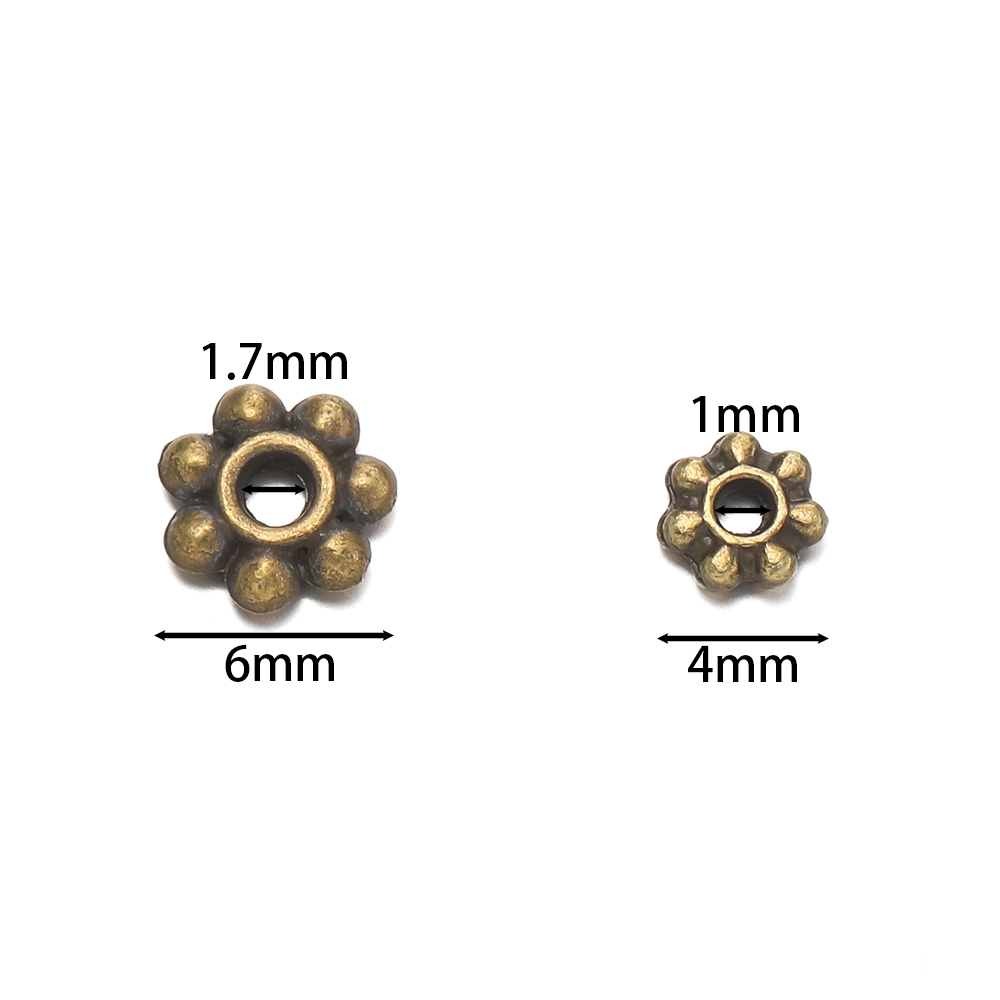 200Pcs 4/6mm Alloy Snowflake B - Jewelry Making Equipment recension och pris