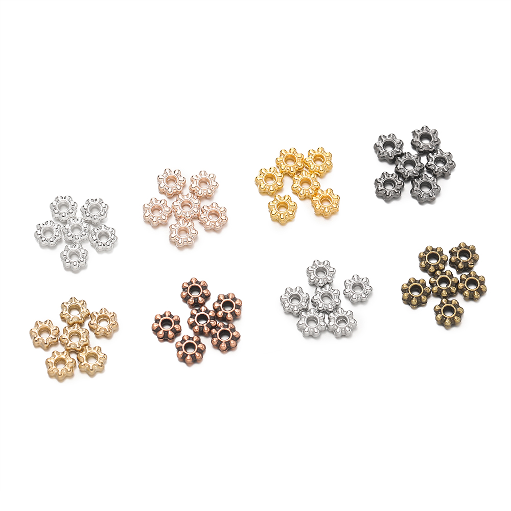 200Pcs 4/6mm Alloy Snowflake B - Jewelry Making Equipment recension och pris