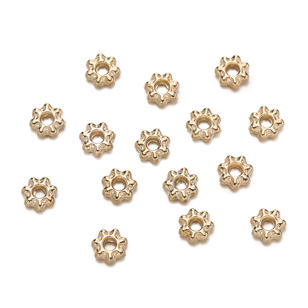 200Pcs 4/6mm Alloy Snowflake B - Jewelry Making Equipment recension och pris