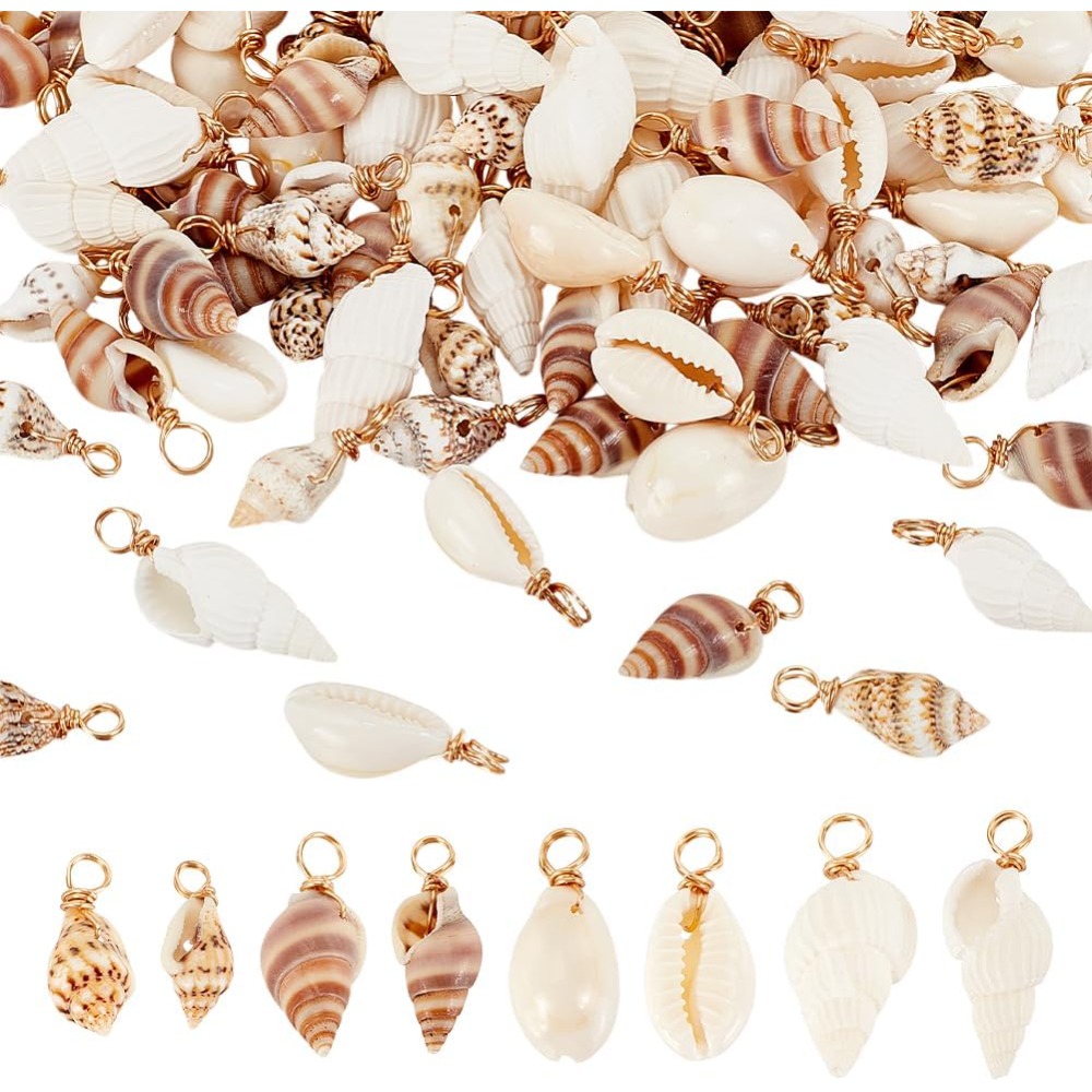 100pcs 4 Styles Natural Shell  - Jewelry Making Degree recension och pris