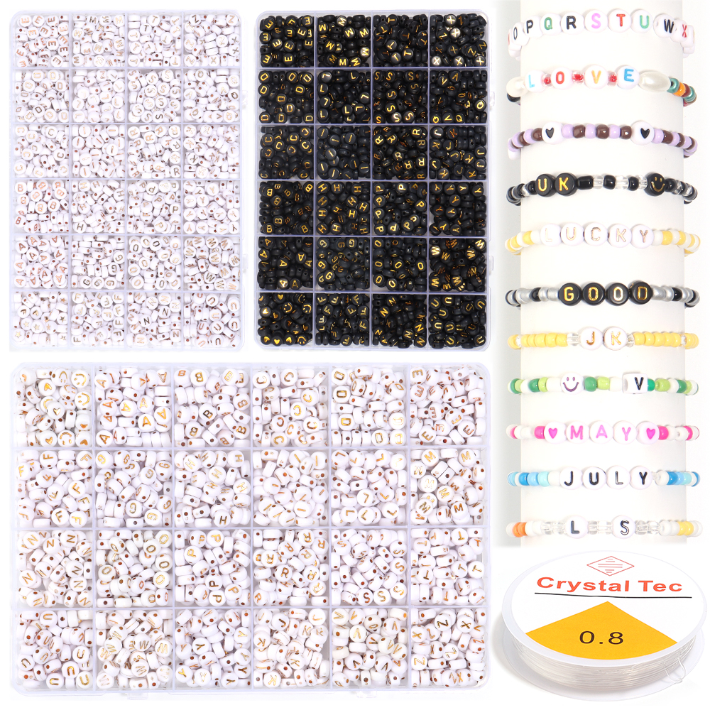 1200pcs/box Acrylic Letter Bea - Jewelry Making Degree recension och pris