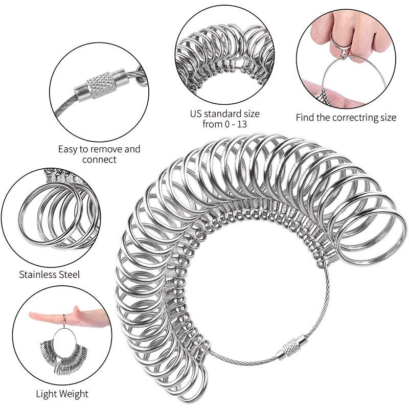3pcs Stainless Steel Ring Size - Jewelry Making For Beginners recension och pris