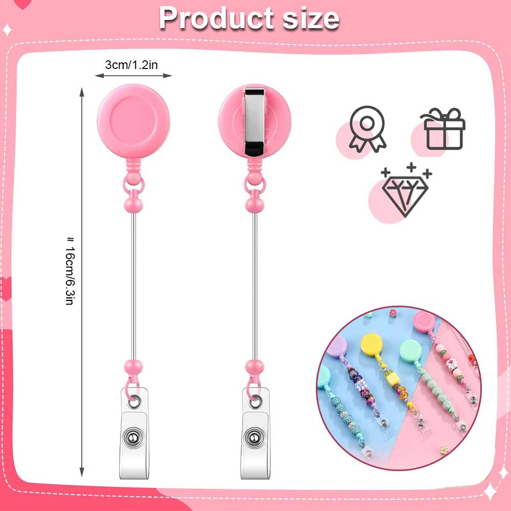 1-3 Pcs Beadable Badge Reels w - Jewelry Making Parts recension och pris