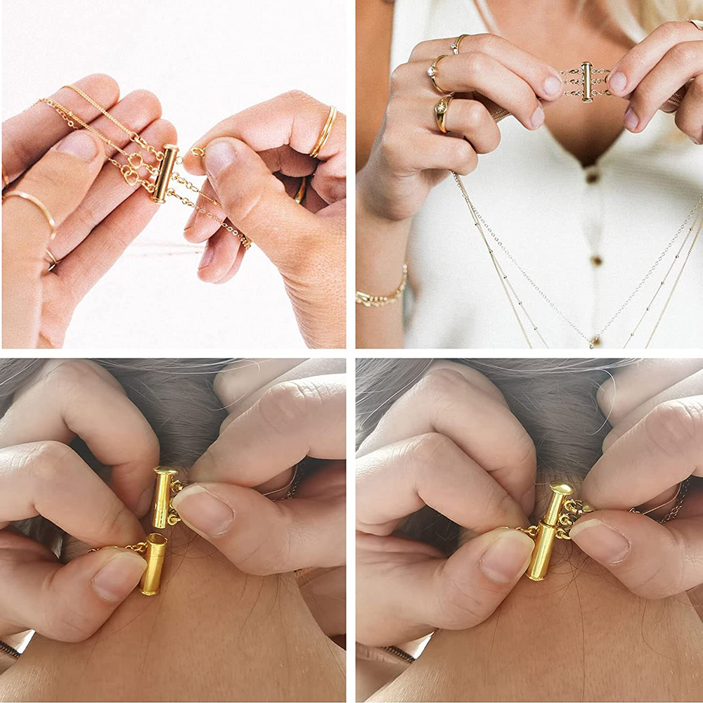 2pcs Multi Strand Necklace Lay - Jewelry Making Metals recension och pris