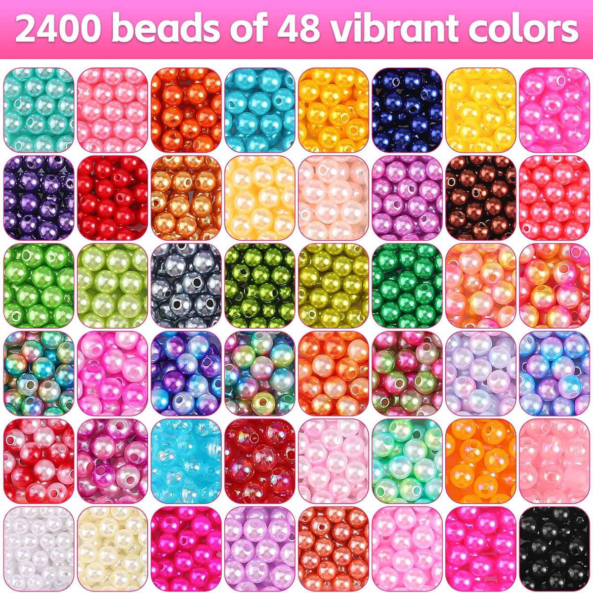 2400PCS 48 Compartments Pearl  - Jewelry Making Degree recension och pris